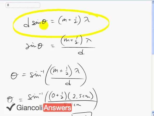 Giancoli 6th Edition, Chapter 24, Problem 8 solution video poster