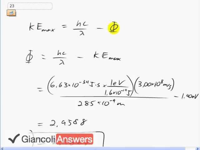 Giancoli 6th Edition, Chapter 27, Problem 23 solution video poster