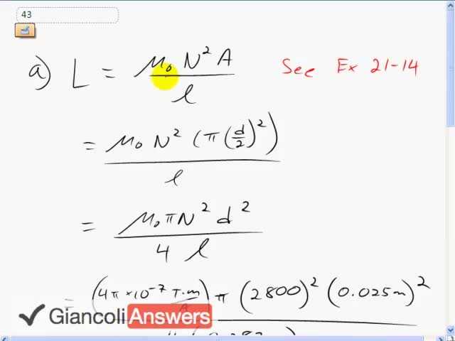 Giancoli 6th Edition, Chapter 21, Problem 43 solution video poster