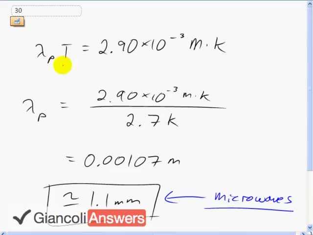 Giancoli 6th Edition, Chapter 33, Problem 30 solution video poster