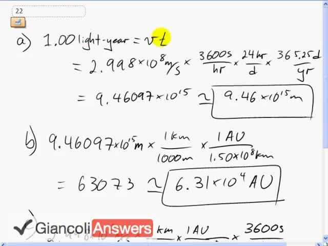 Giancoli 6th Edition, Chapter 1, Problem 22 solution video poster