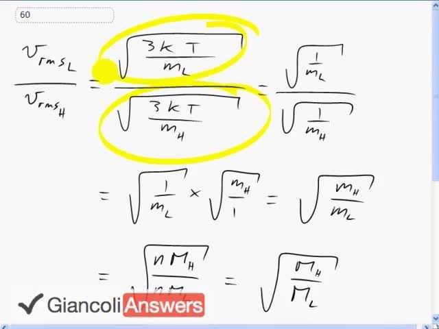 Giancoli 6th Edition, Chapter 13, Problem 60 solution video poster