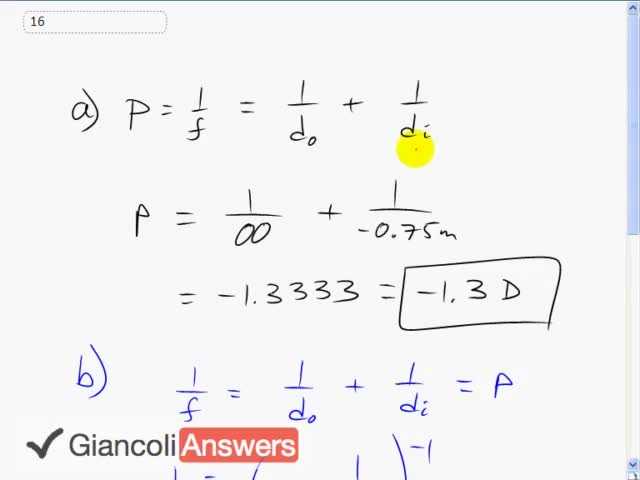 Giancoli 6th Edition, Chapter 25, Problem 16 solution video poster