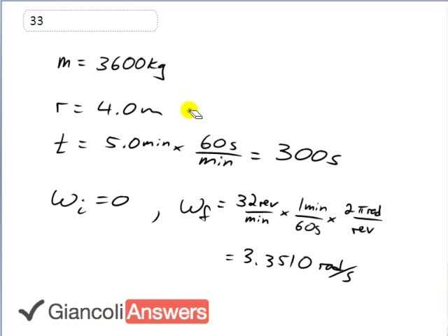 Giancoli 6th Edition, Chapter 8, Problem 33 solution video poster