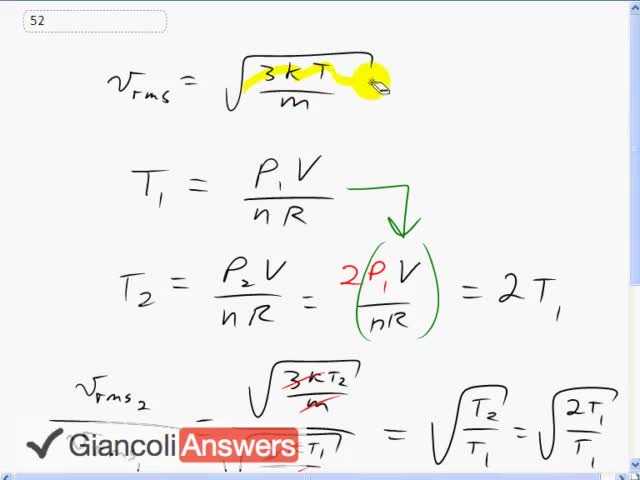 Giancoli 6th Edition, Chapter 13, Problem 52 solution video poster