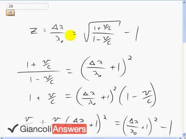 Giancoli 6th Edition, Chapter 33, Problem 26 solution video poster