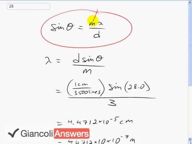 Giancoli 6th Edition, Chapter 24, Problem 28 solution video poster