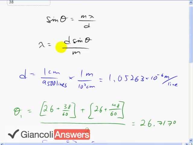 Giancoli 6th Edition, Chapter 24, Problem 38 solution video poster