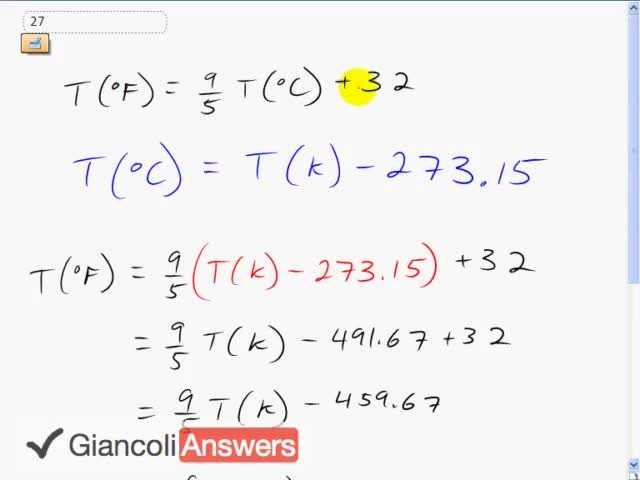 Giancoli 6th Edition, Chapter 13, Problem 27 solution video poster