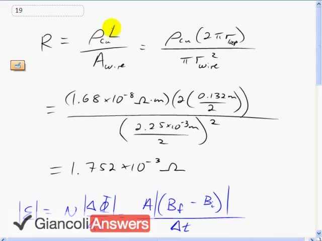 Giancoli 6th Edition, Chapter 21, Problem 19 solution video poster