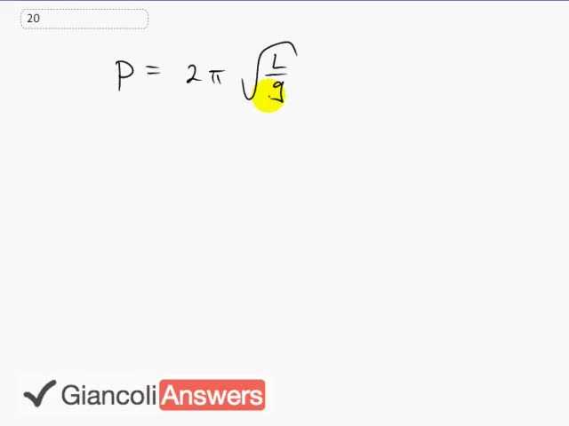 Giancoli 6th Edition, Chapter 13, Problem 20 solution video poster