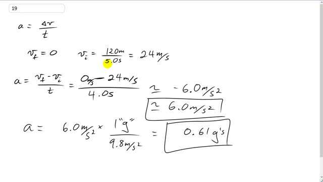 Giancoli 7th Edition, Chapter 2, Problem 19 solution video poster