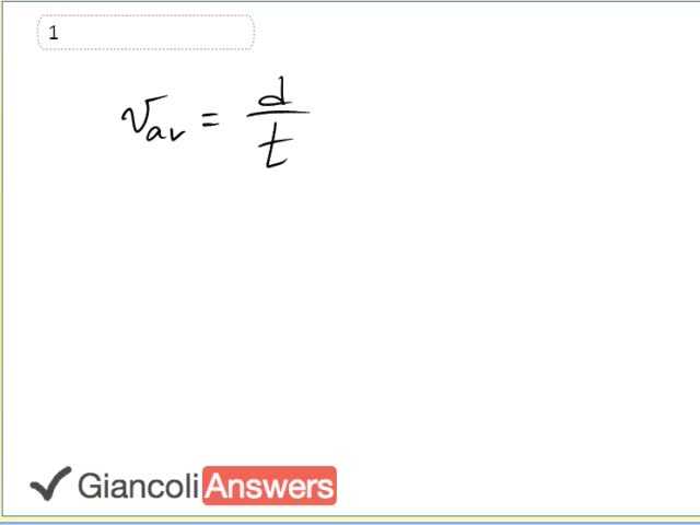 Giancoli 6th Edition, Chapter 2, Problem 1 solution video poster