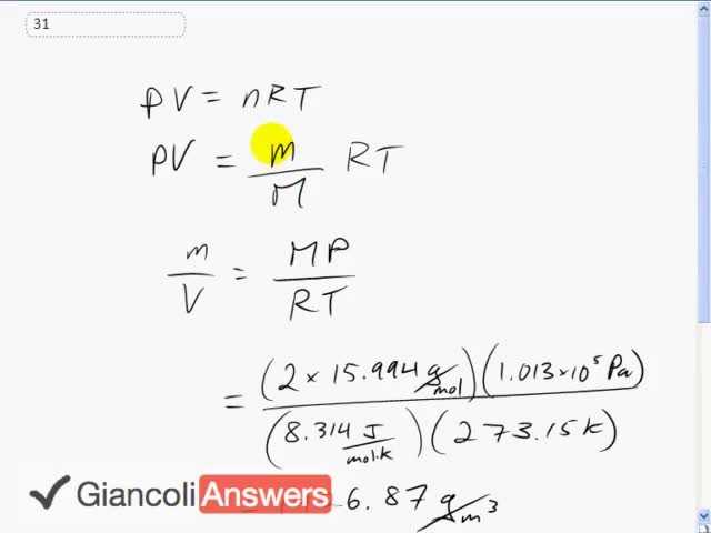 Giancoli 6th Edition, Chapter 13, Problem 31 solution video poster