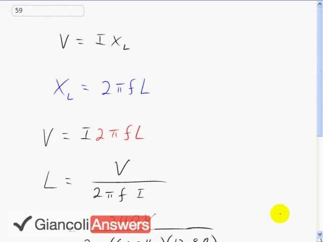 Giancoli 6th Edition, Chapter 21, Problem 59 solution video poster