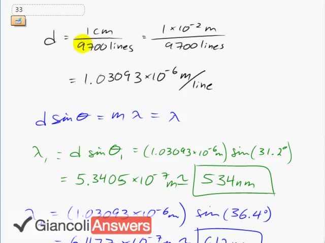 Giancoli 6th Edition, Chapter 24, Problem 33 solution video poster