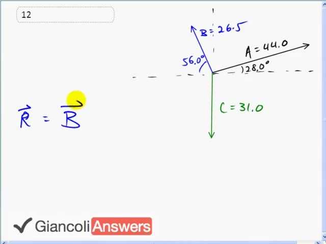 Giancoli 6th Edition, Chapter 3, Problem 12 solution video poster