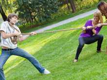 Tug of war showing forces