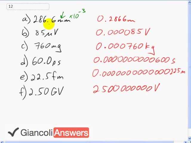 Giancoli 6th Edition, Chapter 1, Problem 12 solution video poster