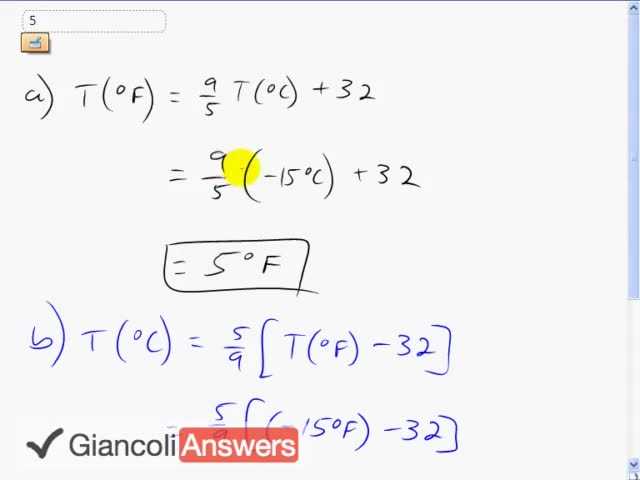 Giancoli 6th Edition, Chapter 13, Problem 5 solution video poster