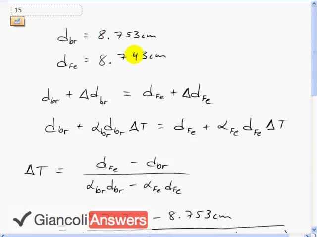 Giancoli 6th Edition, Chapter 13, Problem 15 solution video poster