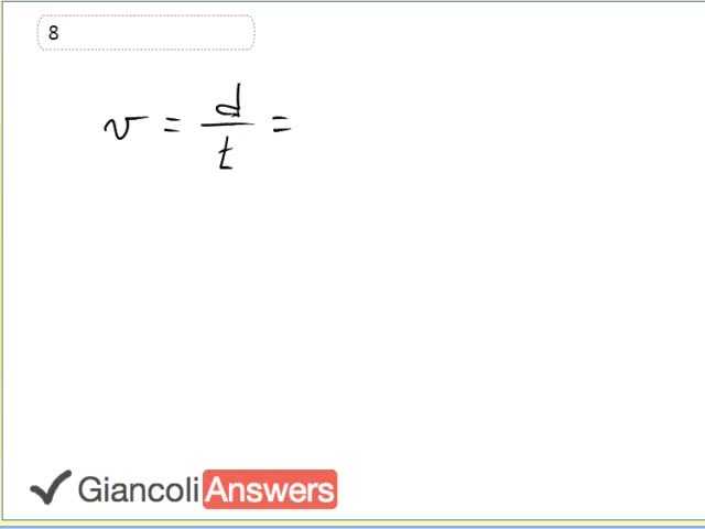 Giancoli 6th Edition, Chapter 2, Problem 8 solution video poster