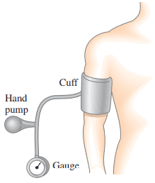 Device for measuring blood pressure.