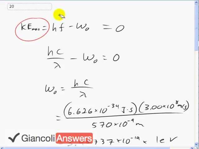 Giancoli 6th Edition, Chapter 27, Problem 20 solution video poster