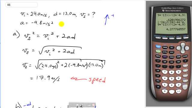 Giancoli 7th Edition, Chapter 2, Problem 46 solution video poster