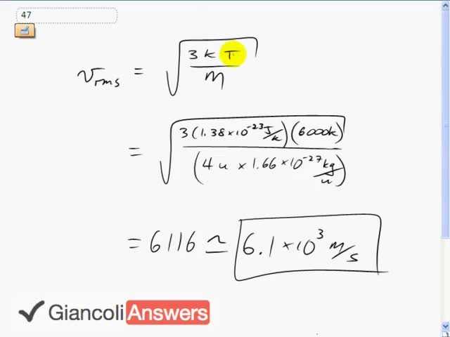 Giancoli 6th Edition, Chapter 13, Problem 47 solution video poster