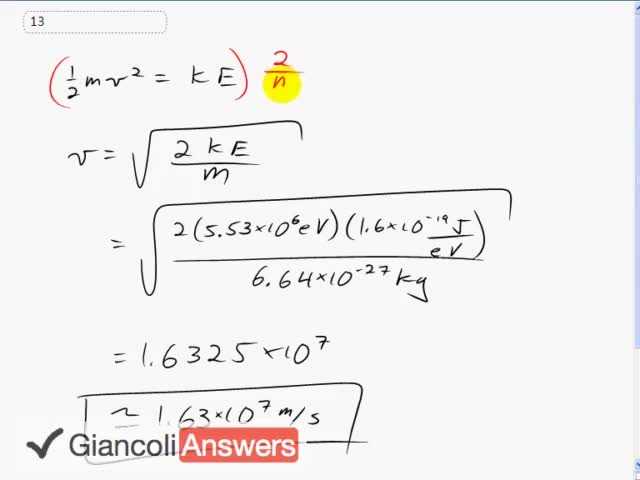 Giancoli 6th Edition, Chapter 17, Problem 13 solution video poster