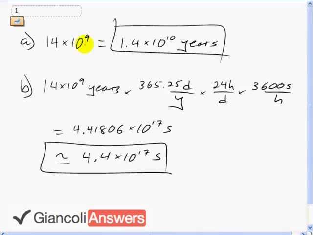 Giancoli 6th Edition, Chapter 1, Problem 1 solution video poster