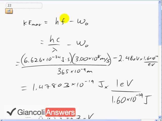 Giancoli 6th Edition, Chapter 27, Problem 22 solution video poster