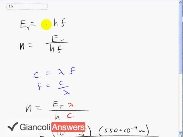 Giancoli 6th Edition, Chapter 27, Problem 16 solution video poster