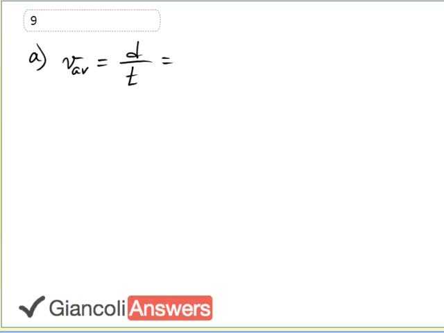 Giancoli 6th Edition, Chapter 2, Problem 9 solution video poster