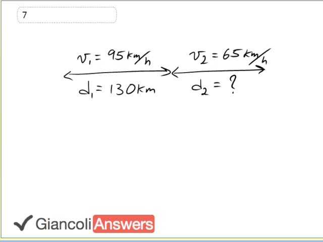 Giancoli 6th Edition, Chapter 2, Problem 7 solution video poster