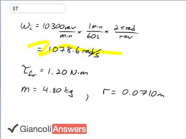 Giancoli 6th Edition, Chapter 8, Problem 37 solution video poster