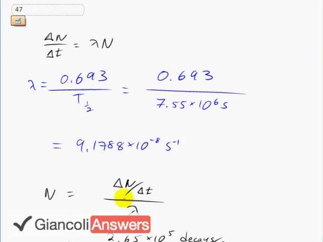 Giancoli 6th Edition, Chapter 30, Problem 47 solution video poster