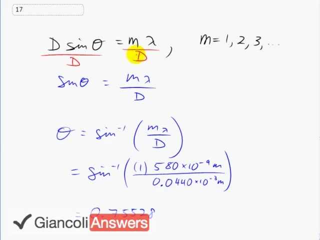 Giancoli 6th Edition, Chapter 24, Problem 17 solution video poster