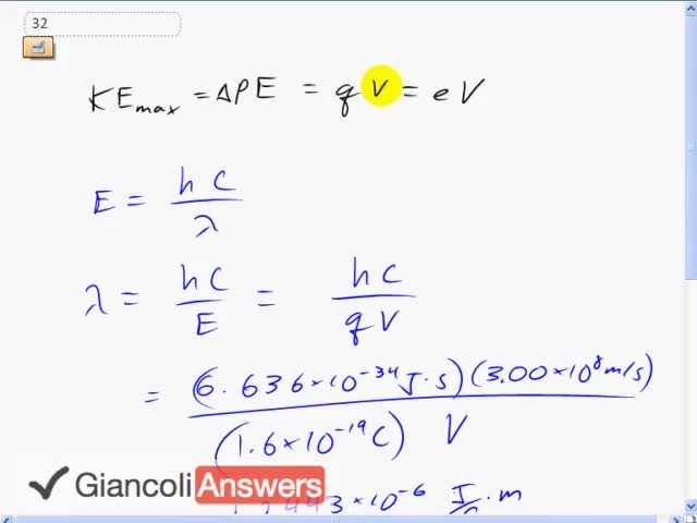 Giancoli 6th Edition, Chapter 28, Problem 32 solution video poster