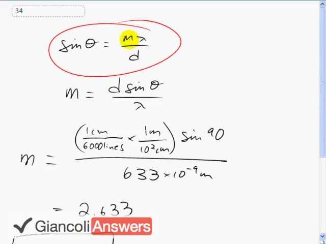 Giancoli 6th Edition, Chapter 24, Problem 34 solution video poster