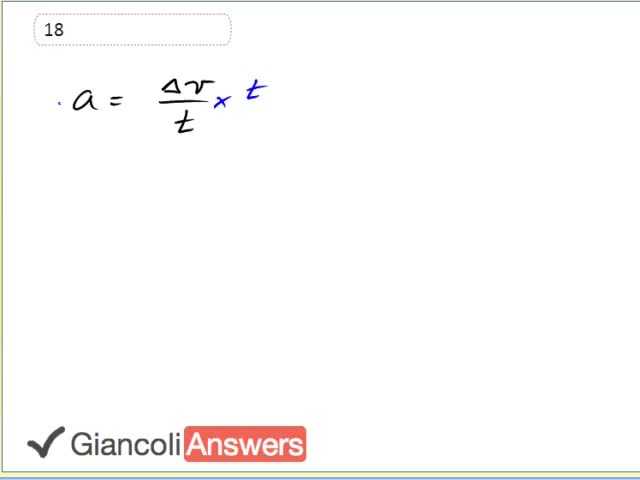 Giancoli 6th Edition, Chapter 2, Problem 18 solution video poster