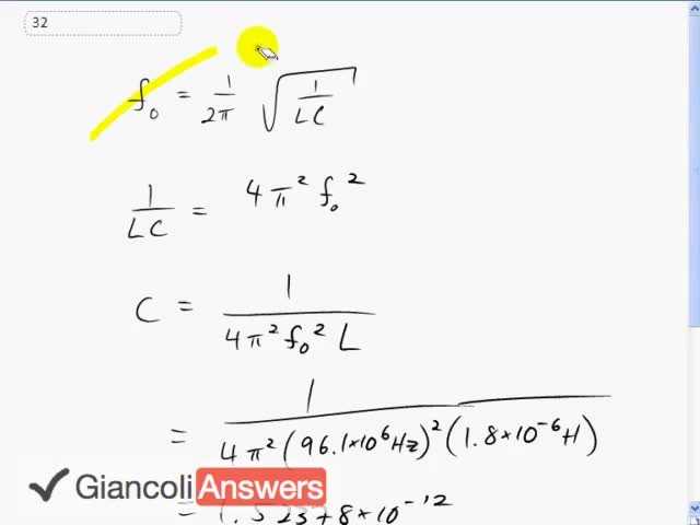 Giancoli 6th Edition, Chapter 22, Problem 32 solution video poster