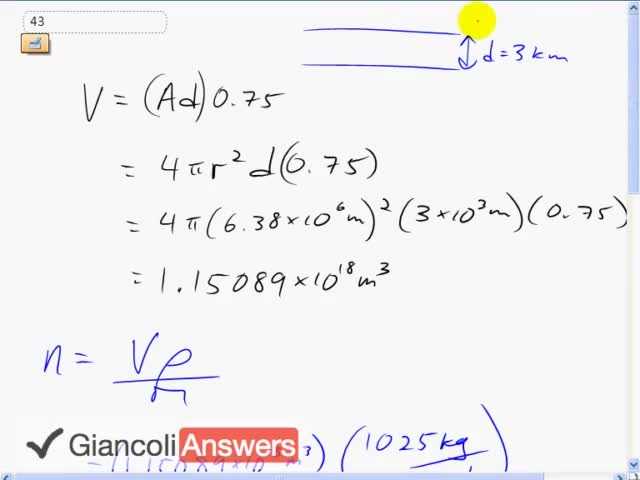Giancoli 6th Edition, Chapter 13, Problem 43 solution video poster